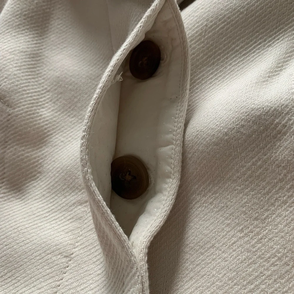 EUC! Banana Republic Cream Cotton Lady Coat - Picture 5 of 7